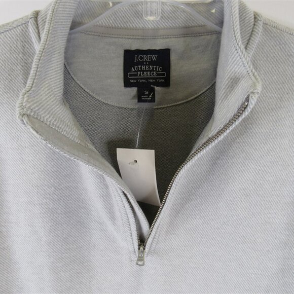 J.CREW Double-Knit Half Zip Sweater Heather Gray Men's Size S NWT - Picture 6 of 13